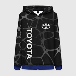 Женская толстовка на молнии Toyota - монохромный аква