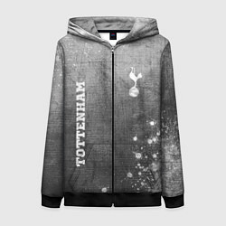 Толстовка на молнии женская Tottenham - grey gradient вертикально, цвет: 3D-черный