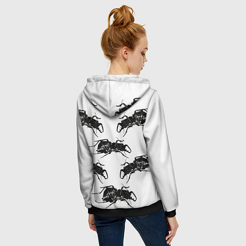 Женская толстовка на молнии Mezzanine / 3D-Черный – фото 4