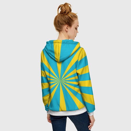 Женская толстовка на молнии Военно-воздушные силы / 3D-Белый – фото 4