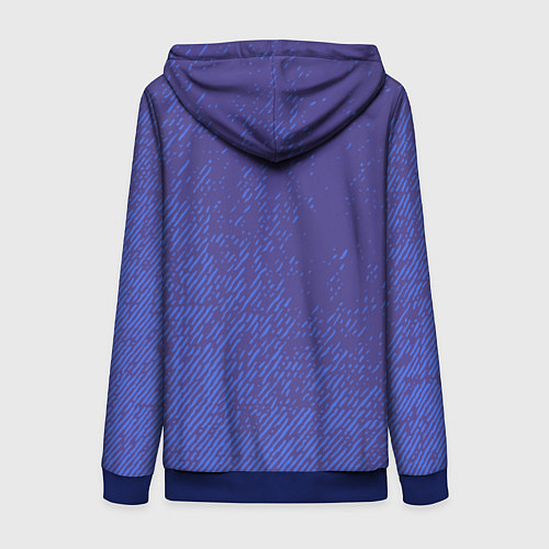 Женская толстовка на молнии Джинс с потертостями-синий / 3D-Синий – фото 2