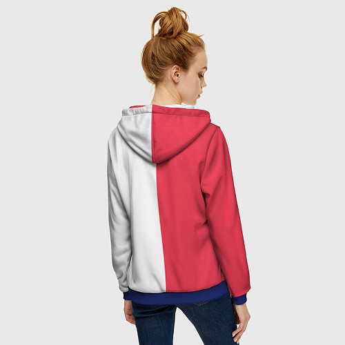 Женская толстовка на молнии 30 Seconds to Mars poster / 3D-Синий – фото 4