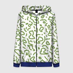 Толстовка на молнии женская Закорючки, цвет: 3D-синий