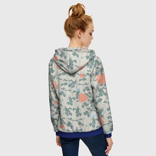 Женская толстовка на молнии Любимой Бабушке / 3D-Синий – фото 4