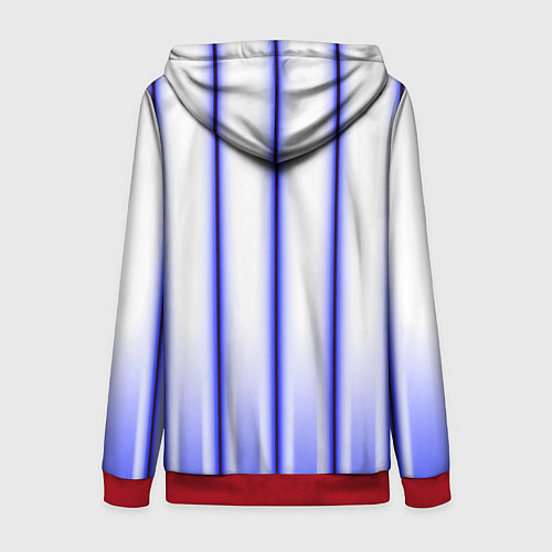 Женская толстовка на молнии Striped suit / 3D-Красный – фото 2