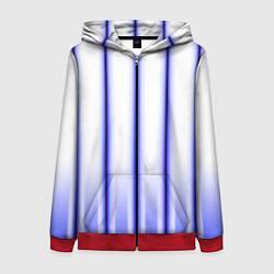 Толстовка на молнии женская Striped suit, цвет: 3D-красный