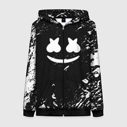 Женская толстовка на молнии Marshmello брызги красок