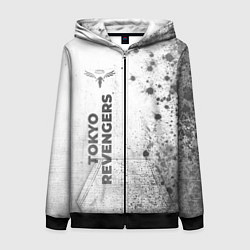 Толстовка на молнии женская Tokyo Revengers - white gradient по-вертикали, цвет: 3D-черный