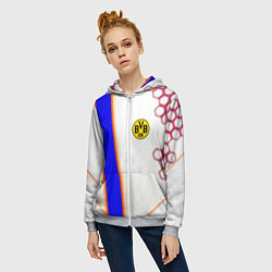 Толстовка на молнии женская Borussia geometry sport, цвет: 3D-меланж — фото 2
