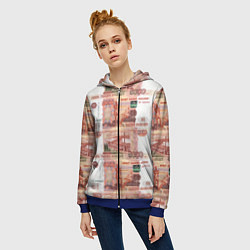 Толстовка на молнии женская 5 000 рублей, цвет: 3D-синий — фото 2