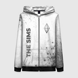 Женская толстовка на молнии The Sims - white gradient вертикально