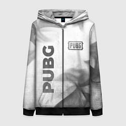 Женская толстовка на молнии PUBG - white gradient вертикально