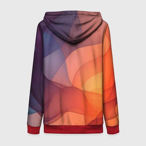 Женская толстовка на молнии Летящая вуаль / 3D-Красный – фото 2