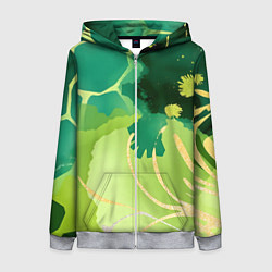 Толстовка на молнии женская Вдохновленный природой, цвет: 3D-меланж