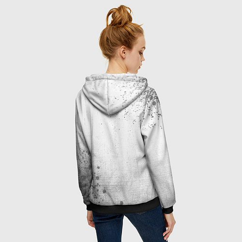 Женская толстовка на молнии PSG - white gradient вертикально / 3D-Черный – фото 4