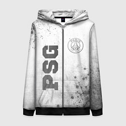Толстовка на молнии женская PSG - white gradient вертикально, цвет: 3D-черный