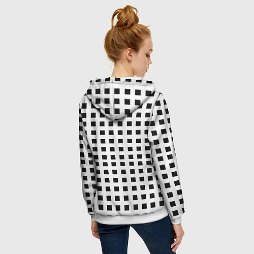 Женская толстовка на молнии Borussia pattern / 3D-Белый – фото 4