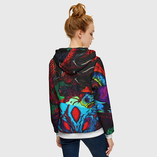 Женская толстовка на молнии Monster energy hyperbeast / 3D-Белый – фото 4