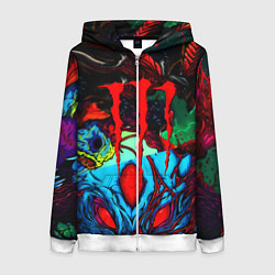 Женская толстовка на молнии Monster energy hyperbeast