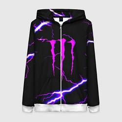 Женская толстовка на молнии Monster energy neon storm