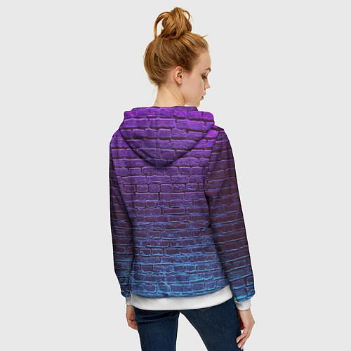 Женская толстовка на молнии DURSLAG / 3D-Белый – фото 4