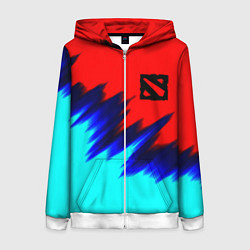Толстовка на молнии женская Dota краски, цвет: 3D-белый