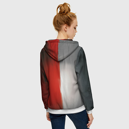 Женская толстовка на молнии Сорвиголова рожденный заново Мэтт Мёрдок / 3D-Белый – фото 4