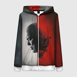 Толстовка на молнии женская Сорвиголова рожденный заново Мэтт Мёрдок, цвет: 3D-белый