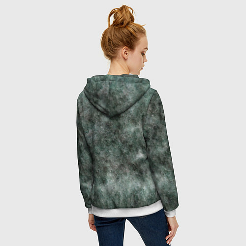 Женская толстовка на молнии Две горящие свечи в темноте / 3D-Белый – фото 4