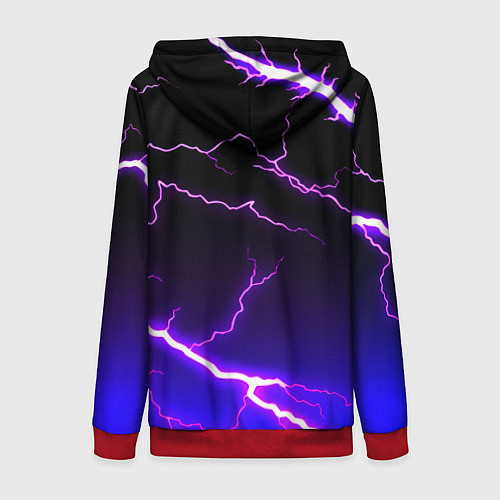 Женская толстовка на молнии Real Madrid storm / 3D-Красный – фото 2