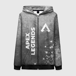Женская толстовка на молнии Apex Legends - grey gradient вертикально