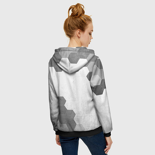 Женская толстовка на молнии Among Us - white gradient вертикально / 3D-Черный – фото 4