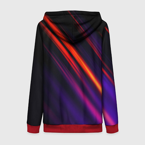 Женская толстовка на молнии Multicolored / 3D-Красный – фото 2