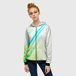 Толстовка на молнии женская Multicolored, цвет: 3D-черный — фото 2