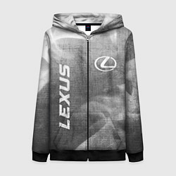 Толстовка на молнии женская Lexus - grey gradient вертикально, цвет: 3D-черный