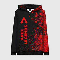 Женская толстовка на молнии Apex Legends - red gradient по-вертикали