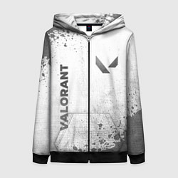 Толстовка на молнии женская Valorant - white gradient вертикально, цвет: 3D-черный