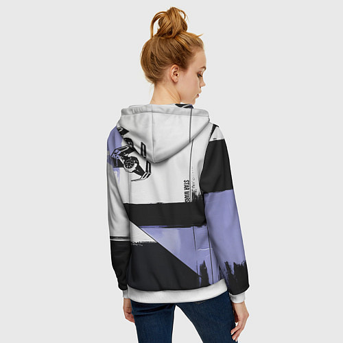 Женская толстовка на молнии Дарт Вейдер Звездные войны / 3D-Белый – фото 4