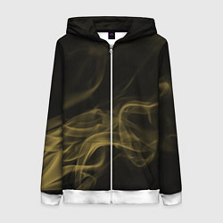 Толстовка на молнии женская Color smoke yellow, цвет: 3D-белый