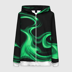 Женская толстовка на молнии Color green smoke