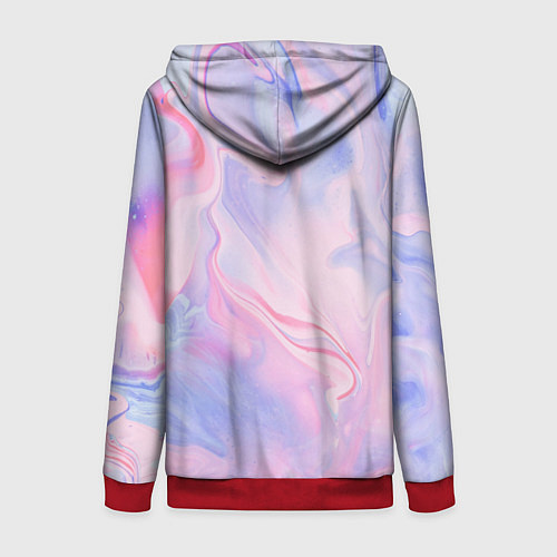 Женская толстовка на молнии Палитра красок / 3D-Красный – фото 2