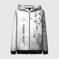 Толстовка на молнии женская Dark Souls - white gradient по-вертикали, цвет: 3D-черный