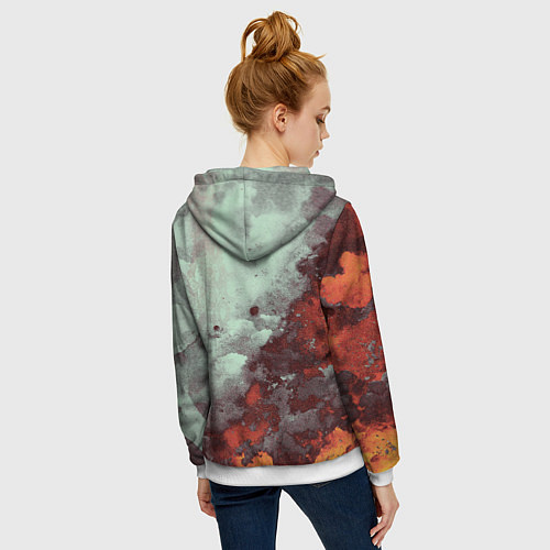 Женская толстовка на молнии Башня в облаках / 3D-Белый – фото 4