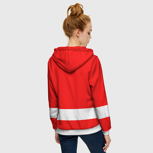 Женская толстовка на молнии Detroit Red Wings hockey / 3D-Белый – фото 4