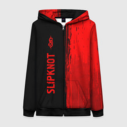 Толстовка на молнии женская Slipknot - red gradient по-вертикали, цвет: 3D-черный