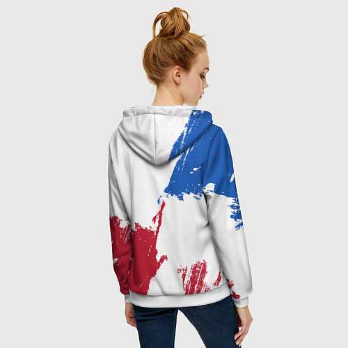 Женская толстовка на молнии Колорадо Эвеланш - брызги красок / 3D-Белый – фото 4