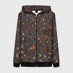 Толстовка на молнии женская Земли Инферно - Герои 3, цвет: 3D-черный