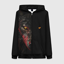 Женская толстовка на молнии Тень волка