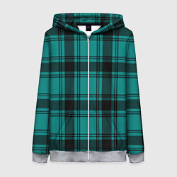 Женская толстовка на молнии Checkered dark blue