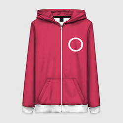 Женская толстовка на молнии Страж Squid game круг